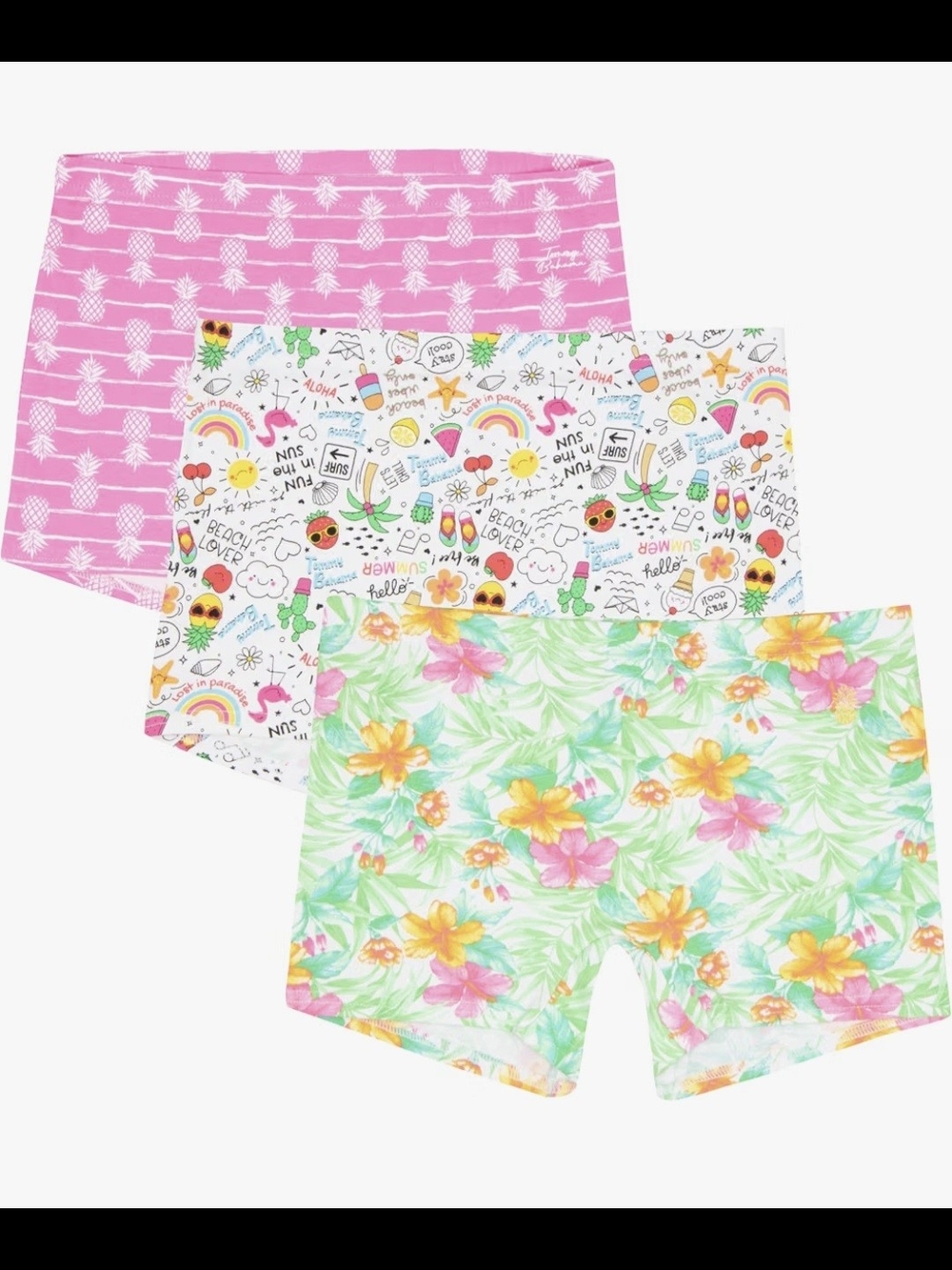 Tommy Bahama Girl's Boy Shorts 3-Pack, Soft, Tagless 14/16 Tween Nwt